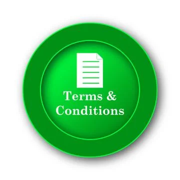 Terms and conditions icon. Internet button on white background.. Stock Illustration