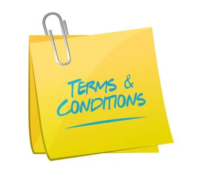 Terms and conditions memo post illustration design Ilustração Stock
