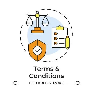 Terms and conditions multi color concept icon Stock Illustration