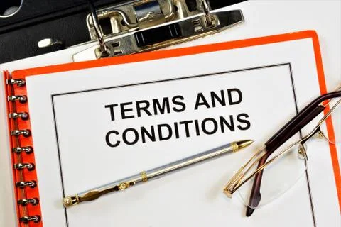 Terms and conditions. Stock Photos