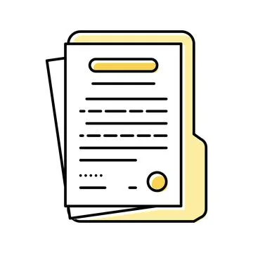 Terms condition paper document color icon vector illustration Illustrazione stock