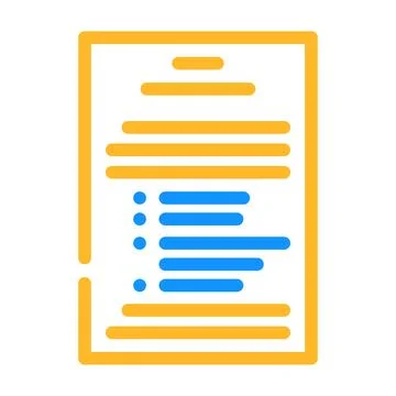 Terms condition paper document color icon vector illustration Stock Illustration