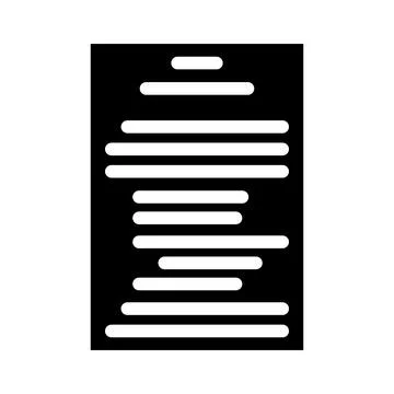 Terms condition paper document glyph icon vector illustration Illustrazione stock