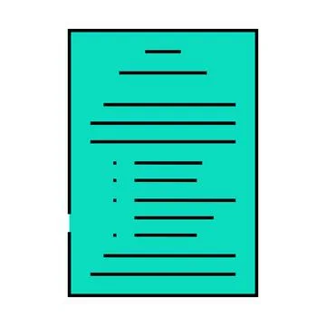 Terms condition paper document icon color illustration Illustrazione stock
