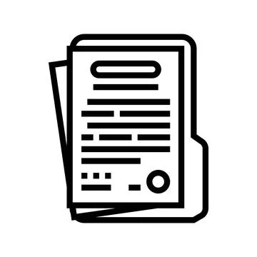 Terms condition paper document line icon vector illustration Illustrazione stock