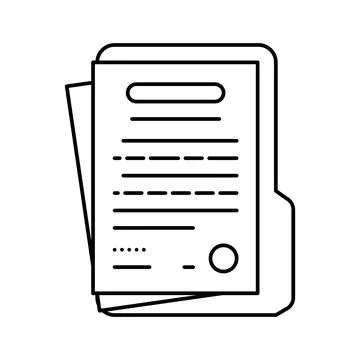 Terms condition paper document line icon vector illustration Illustrazione stock