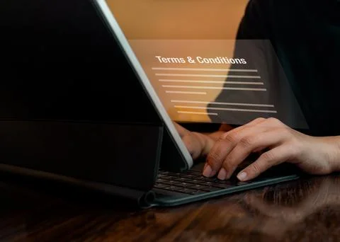 Terms &amp; conditions concept. Document governing contract relationship betwee.. Stock Photos