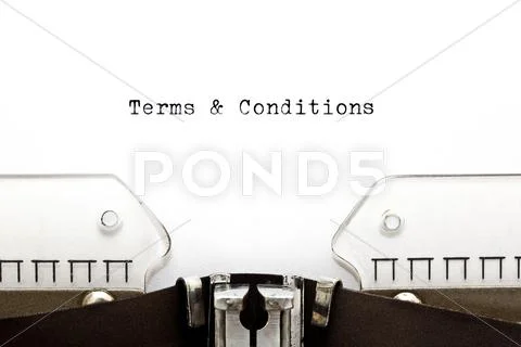 Terms & conditions on typewriter Stock Photos