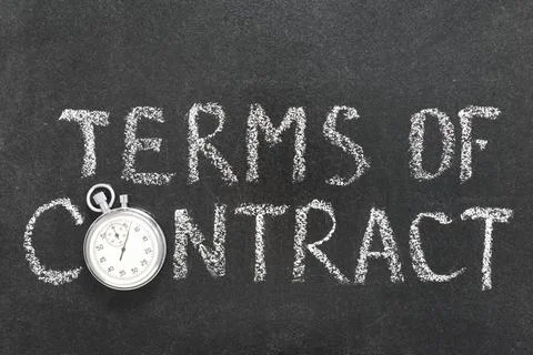 Terms of contract Stock Photos
