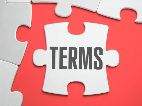 Terms - Puzzle on the Place of Missing Pieces Stock Illustration