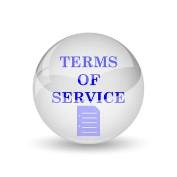 Terms of service icon. Internet button on white background.. Stock Illustration