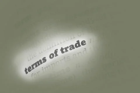 Terms of trade Dictionary Definition Stock Photos