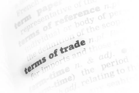 Terms of trade Dictionary Definition Stock Photos