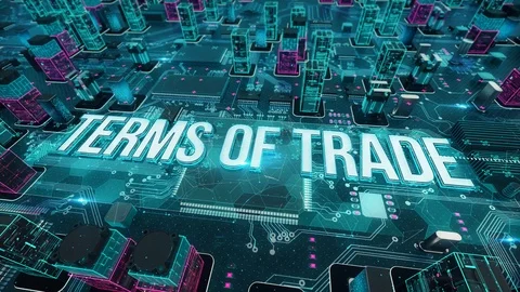 Terms of Trade digital technology hi-tech concept Stock Footage 110318872