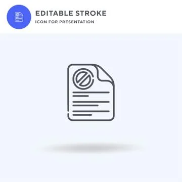 Terms Of Use icon vector, filled flat sign, solid pictogram isolated on white Stockillustratie