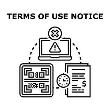 Terms of use notice concept with digital security Stock-Illustration