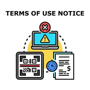 Terms of use notice concept with digital security Stockillustratie