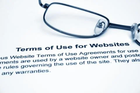 Terms of use for websites Stock Photos
