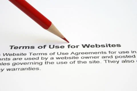 Terms of use websites Stock Photos