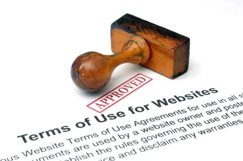 Terms of use websites Stock Photos