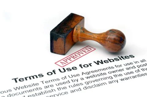 Terms of use websites Stock Photos