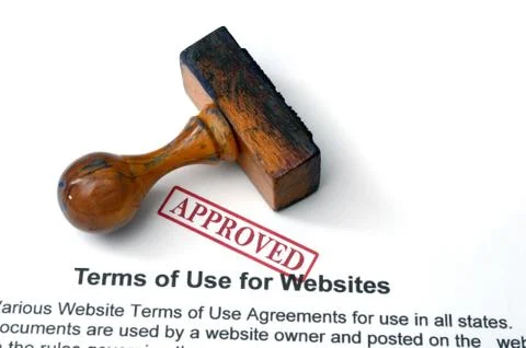 Terms of use websites Stock Photos