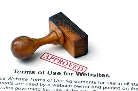 Terms of use for websites Stock Photos