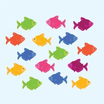 Ternetzi color fish Stock Illustration
