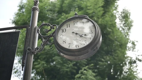 Ternopil Big old clock in the center sity 库存影片 106813571