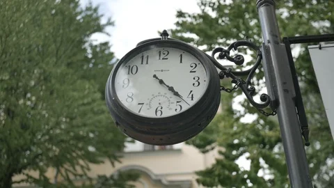 Ternopil old clock in the park Stock Footage 106813600