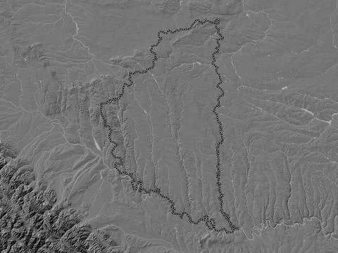 Ternopil', Ukraine. Bilevel elevation map with lakes and rivers Stock Illustration