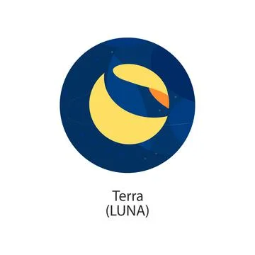 Terra LUNA decentralized cryptocurrency vector logo icon Stock Illustration