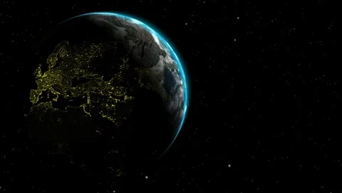 Terra Nova: Stylized Earth Orbit Vídeos de archivo 339275146