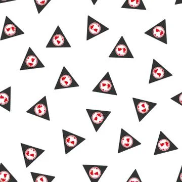 Terra Triangle Flat Vector Seamless Pattern Illustrazione stock