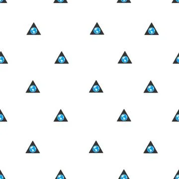 Terra Triangle Flat Vector Seamless Pattern Stock Illustration