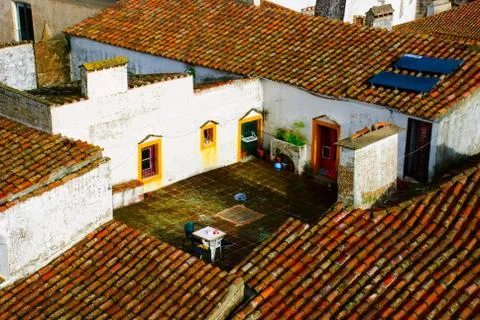 Terrace between roofs Stock Photos