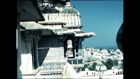Terrace with Blue Mosaic Stock Footage 277976277