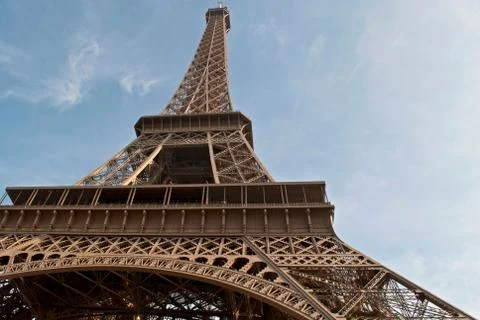 Terrace eiffel tower. Stock Photos