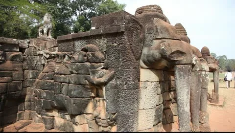 Terrace of the Elephants Stock Footage 10754720