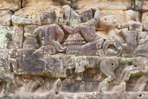 Terrace of the elephants Stock Photos
