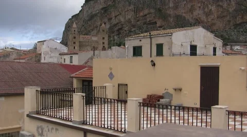 Terrace overlooking the cathedral Stock Footage 47567762