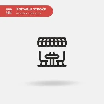 Terrace Simple vector icon. Illustration symbol design template for web mobil Ilustración de archivo