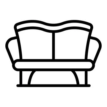 Terrace sofa icon outline vector. Garden furniture Stockillustratie