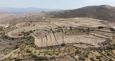 Terraced Fields on Paros Island Stock Footage 291724142
