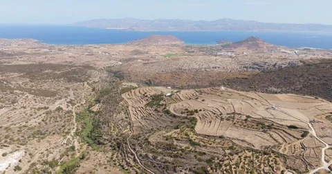 Terraced Fields on Paros Island Stock Footage 291725088