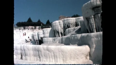 Terraced Formations at Pamukkale Stock Footage 277585120