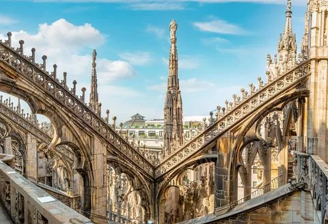 Terraces of Cathedral Stock Photos