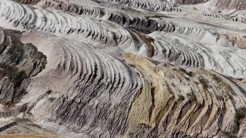 Terraces of geological layers of open coal mine Vídeos de archivo 332708710