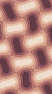 A terracotta abstract pattern combines angular transitions with rounded org.. Stock Illustration