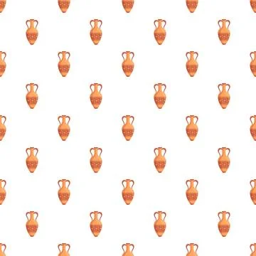 Terracotta amphora seamless pattern creating antique greek background イラスト素材